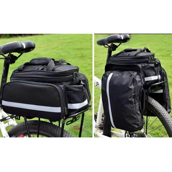 Bike Rear Rack Bag,Bicycle Trunk Bag,Panniers Bag,Cycling Luggage Bag,with rain Cover Bicycle Frame Back Saddle Bag