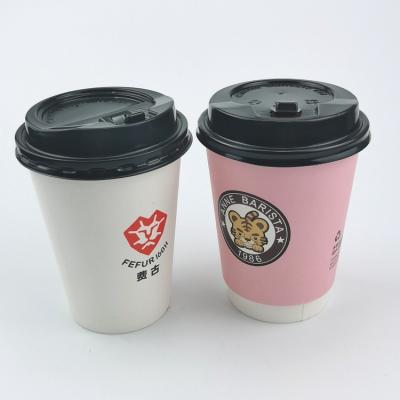 Copo de café de papel do círculo descartável feito sob encomenda dos copos de chá 360ml da bolha