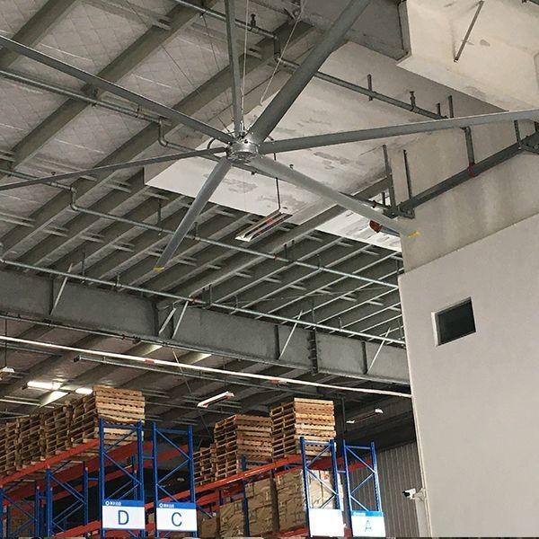 Al-Mg Blade Material Ceiling Fan For Industrial Warehouse Cooling Pmsm Motor