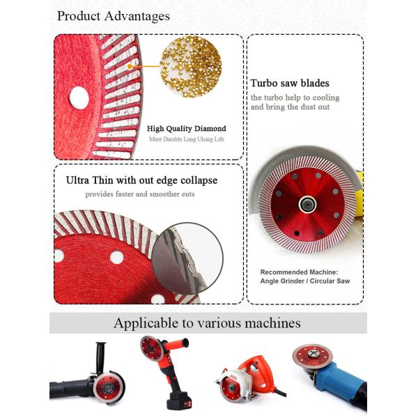 4-дюймовый турбо сверхтонкий керамический сухой режущий диск фарфоровая плитка камень бриллиантовая лезвие