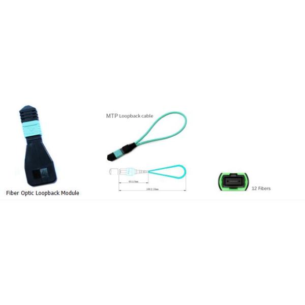 12 Fibers MTP OM3 Fiber Optic Loopback Module /Cable