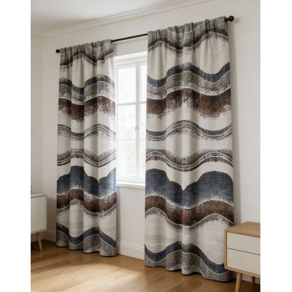 100%Polyester 390GSM Woven Jacquard Fabric For Sofa Curtains