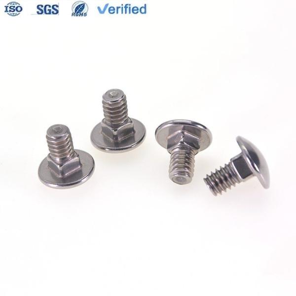 Square Neck Carriage Bolts with Customized Stainless Steel Head Mirror Polished