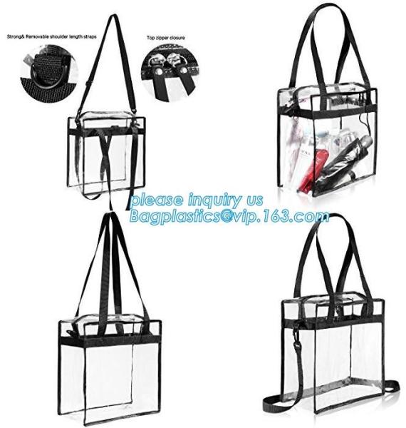 Multi-pockets School Outdoor Clear Transparent PVC Daypack Backpack, Heavy-duty clear PVC school travel backpack with pa