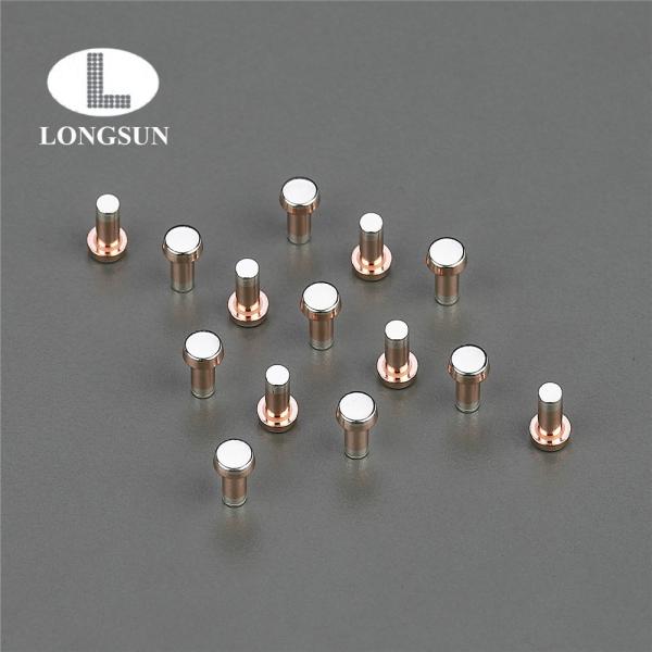 Electrical Contact Rivets Soild Welding Contact Tips With Low Electrical Resistance