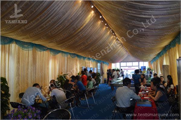 6M Span Commercial Rain Tents Outdoor Event Canopy With Luxury Decorations