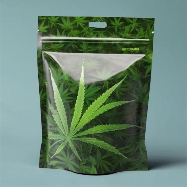 Glossy Gravure Printed Herb Packaging Bags with Moisture Barrier Holographic Effect