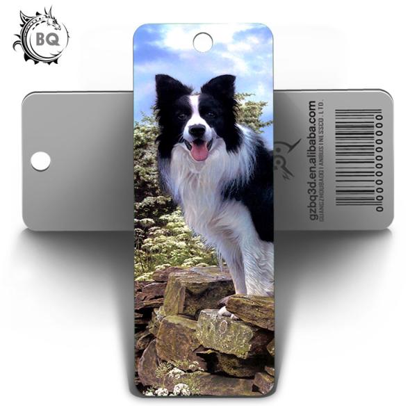 2019 New Design 3D Hologram Bookmark Of Cute Dogs Animal With Tassels