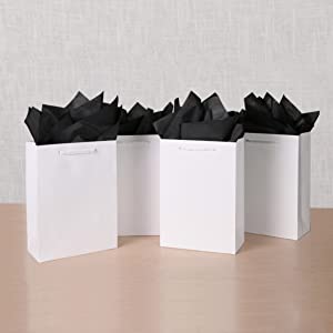 Foldable Gift Recycled Grocery Romotional Printed Gift Paper Bag Luxury Matte White Paper Bags with Handles Perfect for