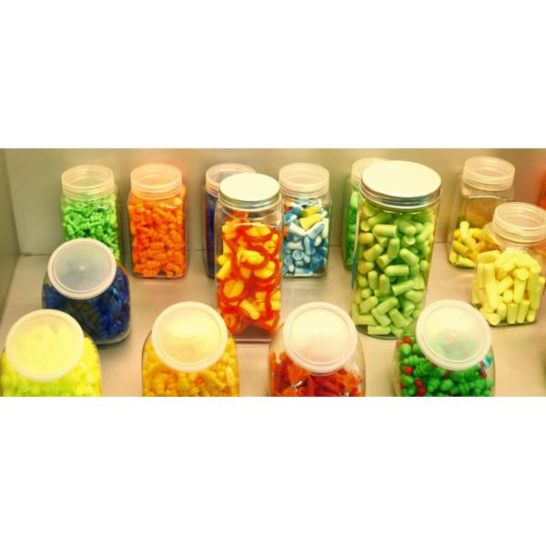 Slow Rebounded PU Foam Ear Plugs with 60 cm Cord for Hearing Protection and Noise Reduction - CE EN166 Certified