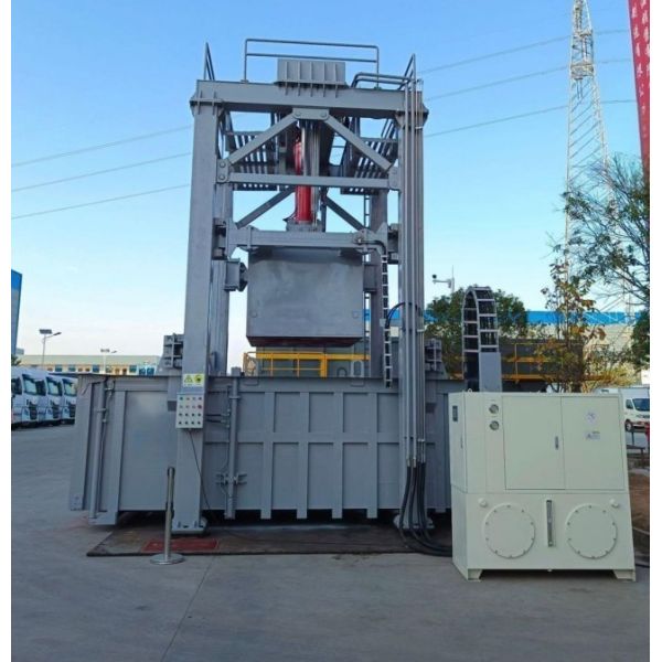 VerticaL 120-300T Hydraulic  Marine Solid   Refuse Trash Waste Refuse Garbage Compactor Plant