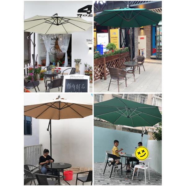 2.7m Customized Logo Polyester Large Tilting Patio Umbrella Parasol