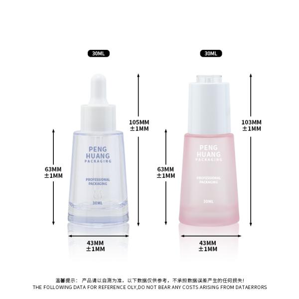 30ml Serum Oil Dropper Glass Bottle With Press Pump