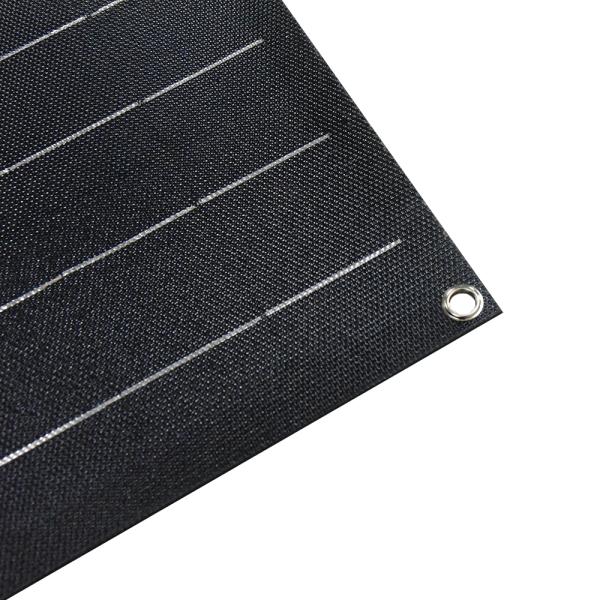 Waterproof 50w Monocrystalline Etfe Camping Solar Panels Small Black Marine Pv Rollable