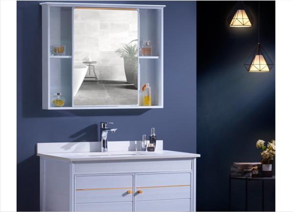 Fireproof Wall Hanging Bathroom Cabinet Storage Modern Simple Space