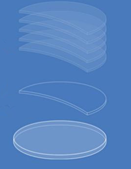 Semi Finished 1.56 Index Lenses Round Top AR Coating 42 Abbe Value