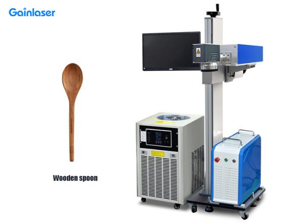 Gobo  1064nm Flying UV Laser Marking System For Wooden Spoon Chopsticks Bowl
