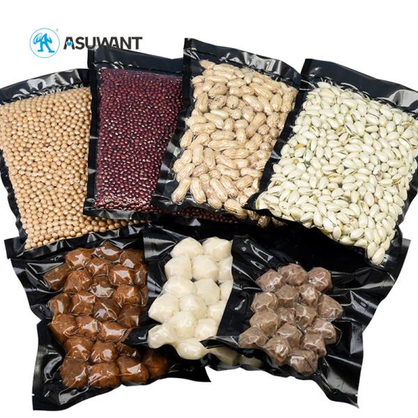 PE Heat Sealing Food Vacuum Seal Bags Front Clear Back Black Eco Friendly