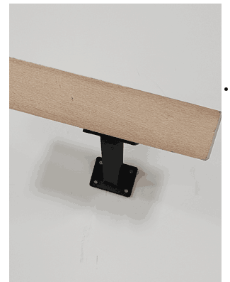Wall Mounted Stair Support for Wood Railings 12.5 x 3.8 x 5.5cm Sturdy Handrail Bracket