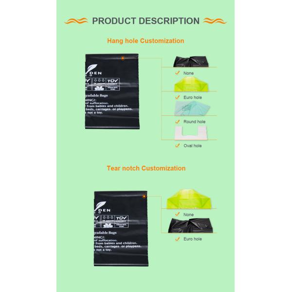 Recyclable PLA PBAT PHA Plastic Packaging Bag 100 Degradable Carrier Bags