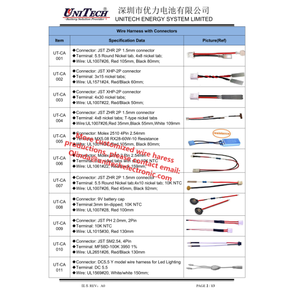 Custom Automotive Wire Harness 2-Pin Male-to-Female Inline Splice Terminal Wire with Locking Buckle Cable Assembly