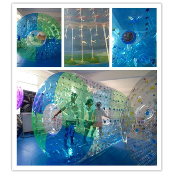 Large Blow Up Water Parks Kids Inflatable Roller Ball With 70cm Entrance