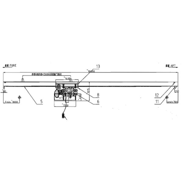 Portique électrique Crane Ship Deck Equipment de salle des machines