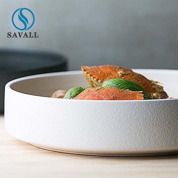 Nordic Style Thick Wall Ceramic Pasta Dish OEM ODM Available