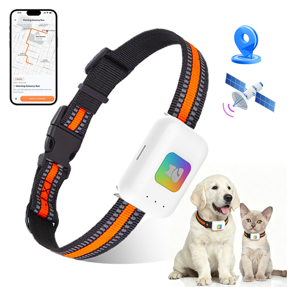 4G GPS Pet Tracker with Real-Time Location Tracking Geo-Fence Alerts and Voice