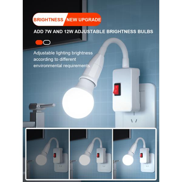 Button Switch LED Energy-saving Light Bulb Bedside Wall Lamp for Bedroom AC220V Lighting