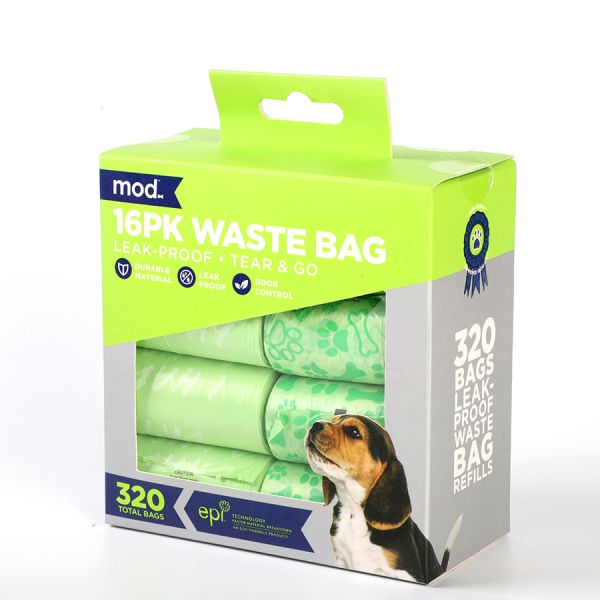 Personalized Drawstring Biodegradable Pet Waste Bags 1 Or 2 Sides Printing