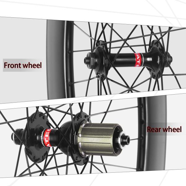 High Quality 700c Carbon Fiber Road Bicycle Wheelset 88mm with V Brake Disc Brake Clincher and Tubeless Road Wheels
