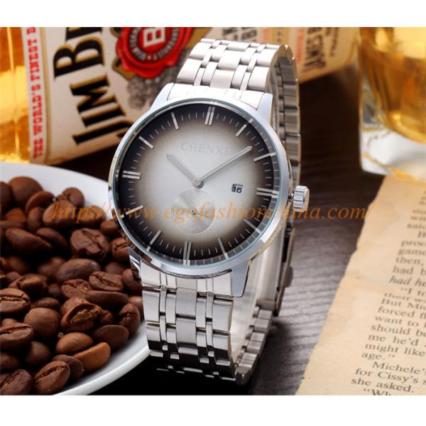 060A Leopard Blue Red White Mens Watch Stainless Steel Band Big Dial Watch Quartz Watches