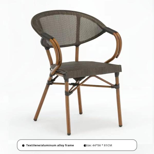 OEM Outdoor Garden Stackable Textilene Chairs Leisure And Comfortable