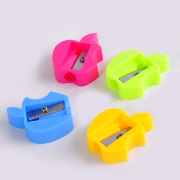 apple shape plastic cheap pencil sharpeners