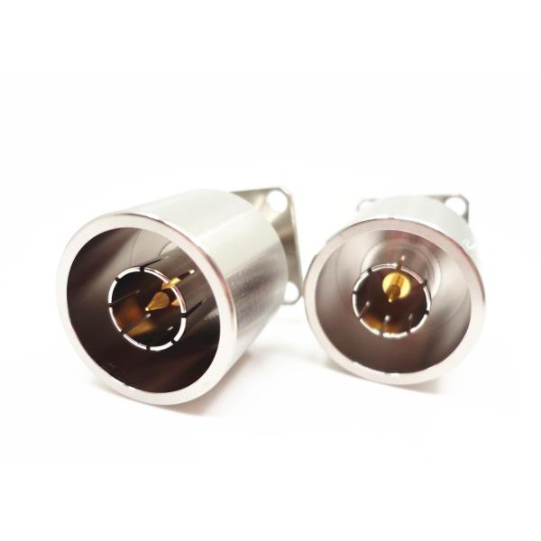 High Frequency N Series Straight 4-hole Flange RF Male Connector with Long Strip