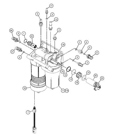 434-5089 4345089 Fuel Filter Housing Excavator Filter Fitting para 374F L