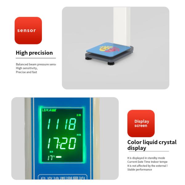 Ultrasonic BMI Height and Weight Scale for Hospital 300kg Capacity Measuring Human Body