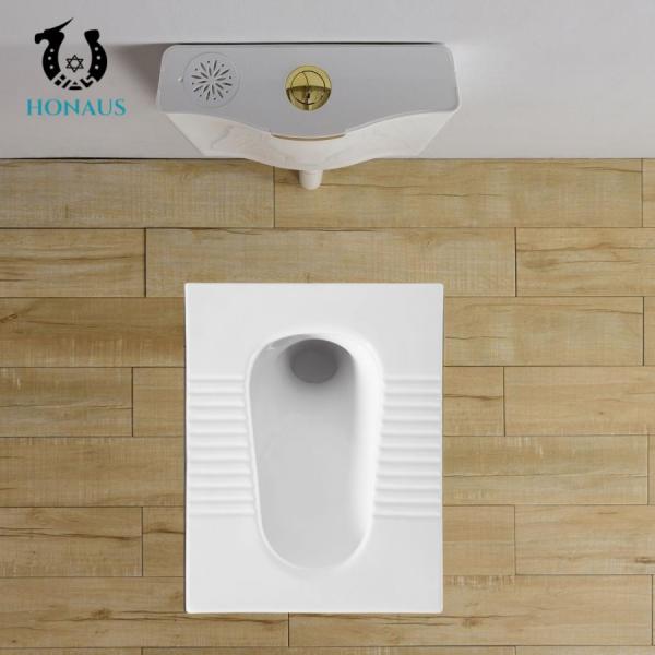 Commercial Minimalist Ceramic Squatting Pan Toilet Public Bathrrom Wc