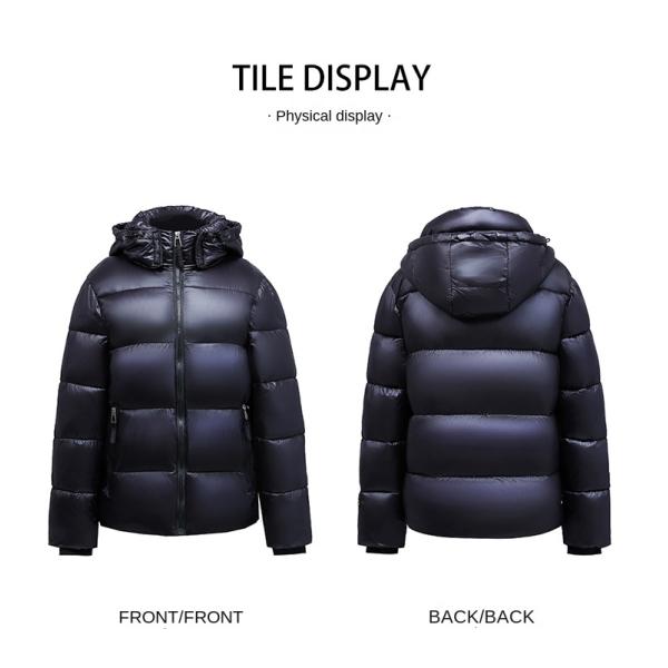 Unisex Casual Print Mechanic Duck Down Winter Clothing Light Weight Feather Puffer Coat
