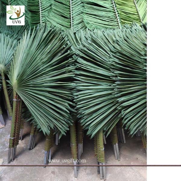UVG material uv fake palm fronds in silk leaves for outdoor watertown landscaping PTR042