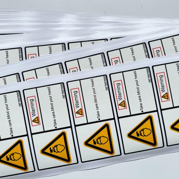 Waterproof Labels Warning Vinyl Packaging Stickers Custom Logo
