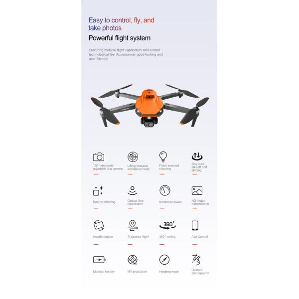 OEM Logo Rg608 Pro Rc Quadcopter Helicopter Air Hover Height Fixed 2.4g Wifi Fpv Optical Flow Shooting Brushless Drone Dron