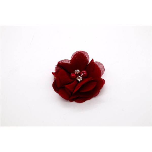 girl Chiffon flower shoe clips/Sewing Bead Handmade Flower Yarn, lace, Chiffon Grey,black,white,red,blue