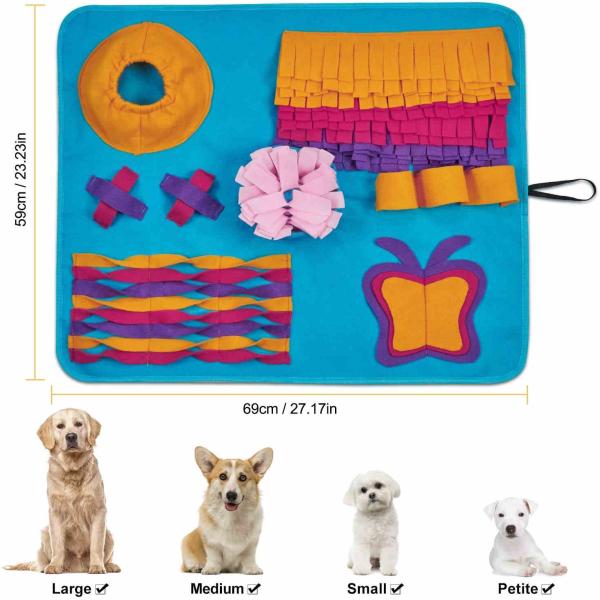 Mechanical Wash Stress Release 23x27 Felt Snuffle Mat For Dogs