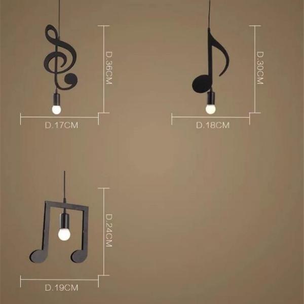 Nordic Pendant Lamp Z Words Music  For Indoor Lighting Bar Bedroom kitchen Pendant Lamp(WH-VP-187)