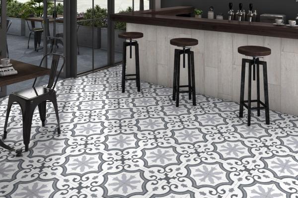 Light Gray 250x250mm Ceramic Rustic Tile for Indoor Floor