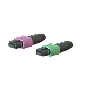 FTTH Mini Housing MPO Connector 5.0mm round boot 12 24 core OM3 connector fibre