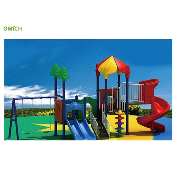 Outdoor Playground Toy Playground Slides And Swings Anti UV Custom Design