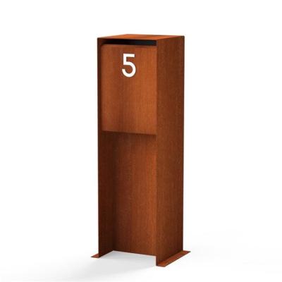 Curbside residencial Rusty Corten Steel Letter Box